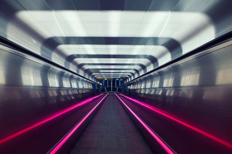 Free Image of Blur motion in contemporary metro station 