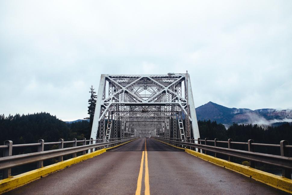 Free Image of Historic bridge over a scenic route 