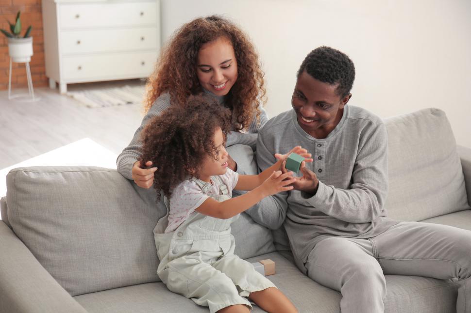 Free Image of Family enjoying technology together indoors 