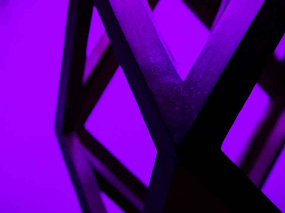 Free Image of Modern purple geometry on a metal structure 
