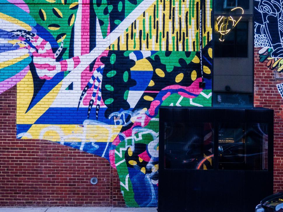 Free Image of Colorful urban graffiti art wall 