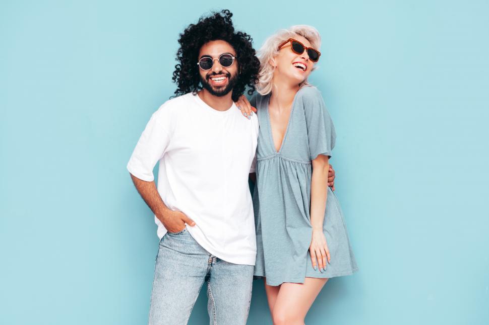 Free Image of A man and woman posing for a picture 