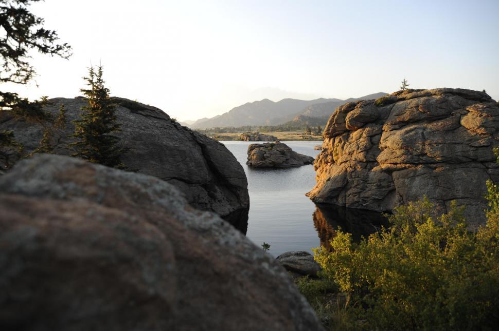 Free Image of Lake and Rocks in Boulder,Colorado 