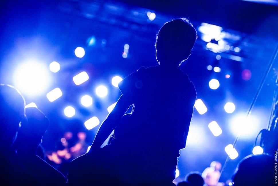 Free Image of Silhouette of person at a concert 