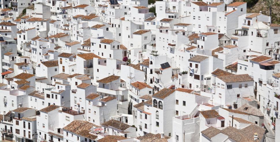 Free Image of White houses of a Mediterranean village 