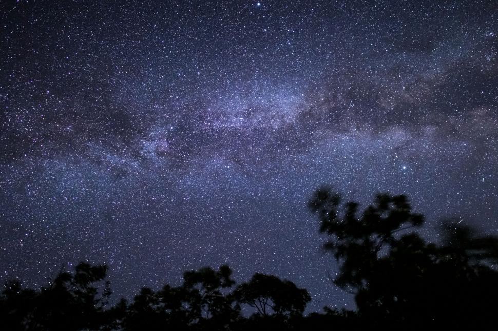 Free Image of Starry night sky with Milky Way 