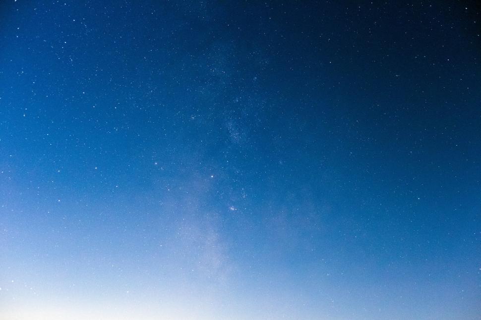 Free Image of Starry night over dark blue sky 