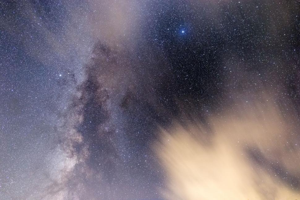 Free Image of Starry night sky with dense Milky Way 