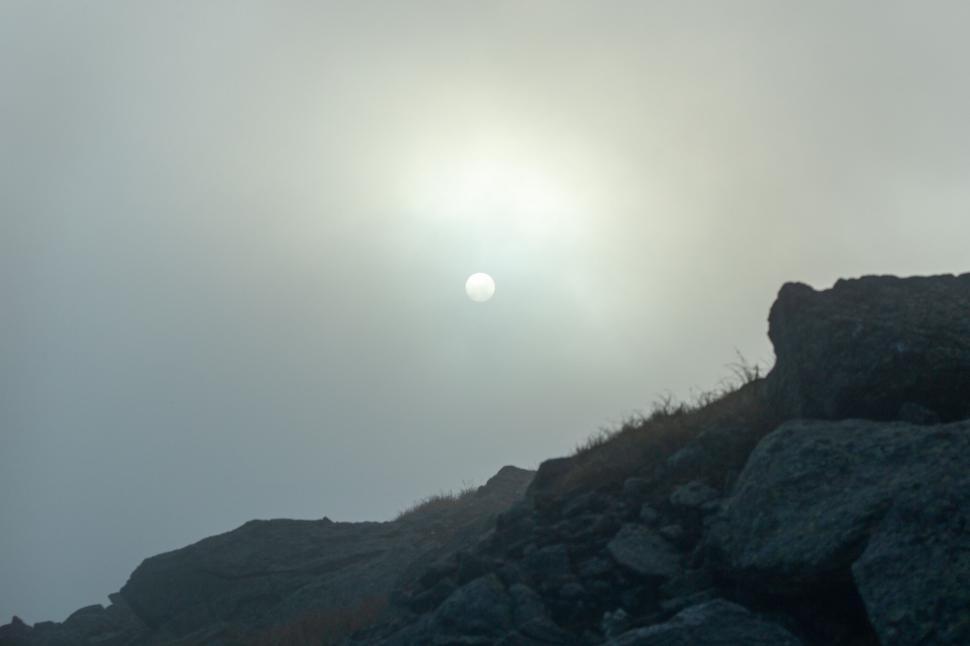 Free Image of Hazy sun softly filtered by clouds 