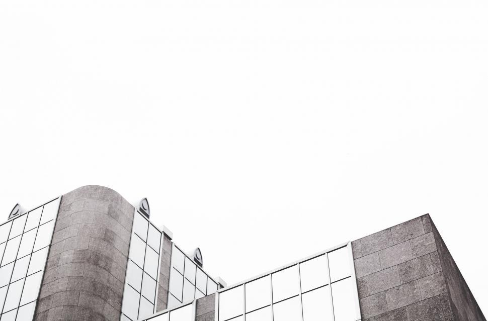 Free Image of Minimalist architecture facade with sky 