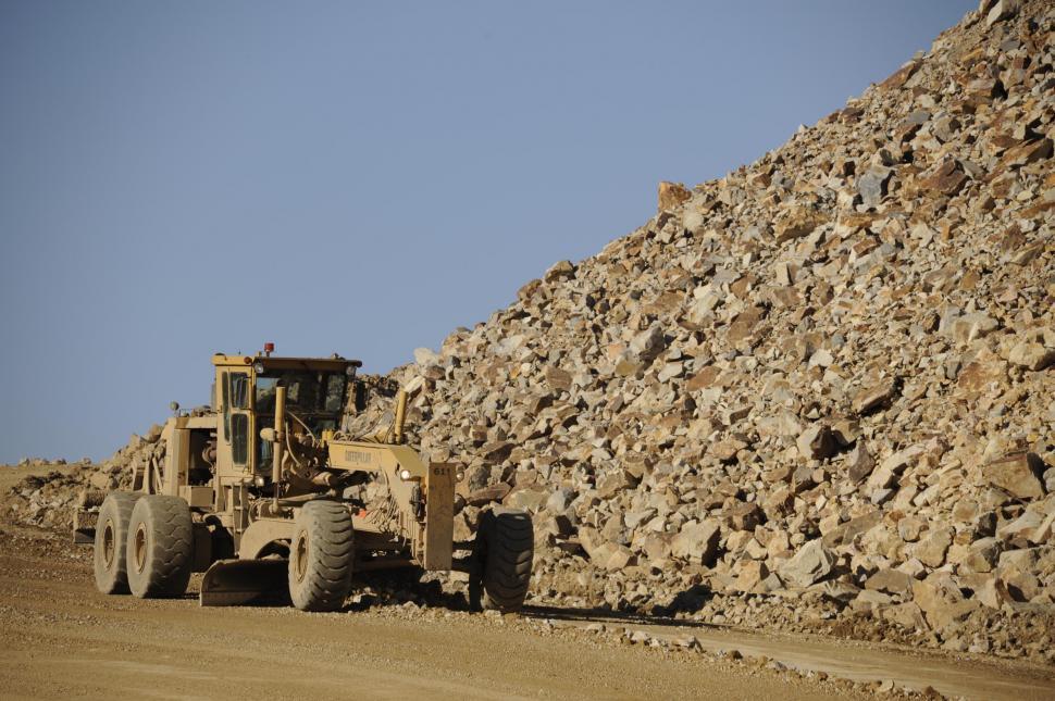 Free Image of Excavator at mining road  