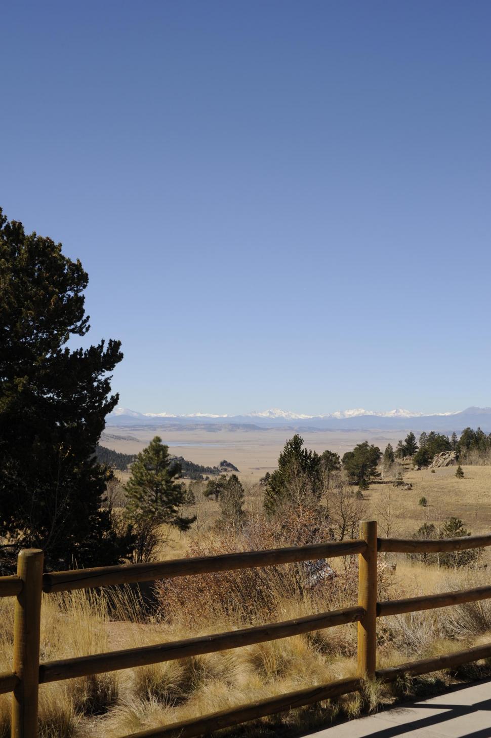 Free Image of View of Fence overlooking valley 
