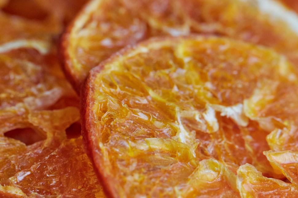 Free Image of Macro Texture of Dried Orange Slices 