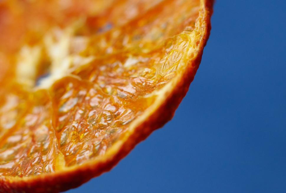 Free Image of Close-up of a dried orange slice 