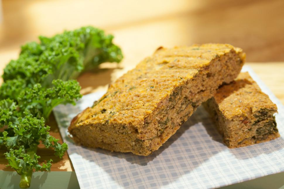 Free Image of Homemade Kale and Herb Vegetarian Patties 
