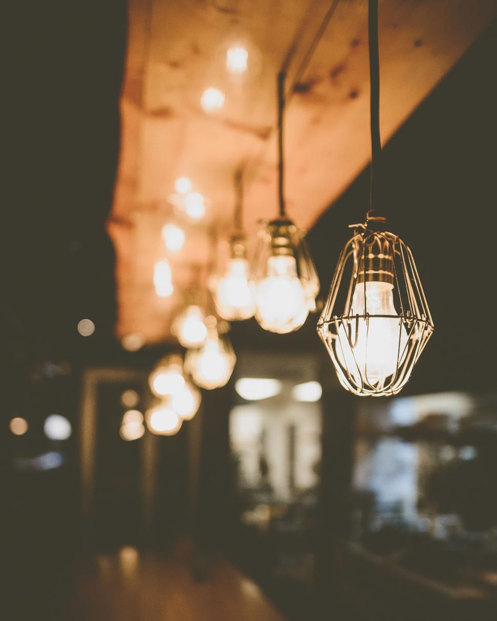 Free Image of Vintage style lighting in warm ambiance 