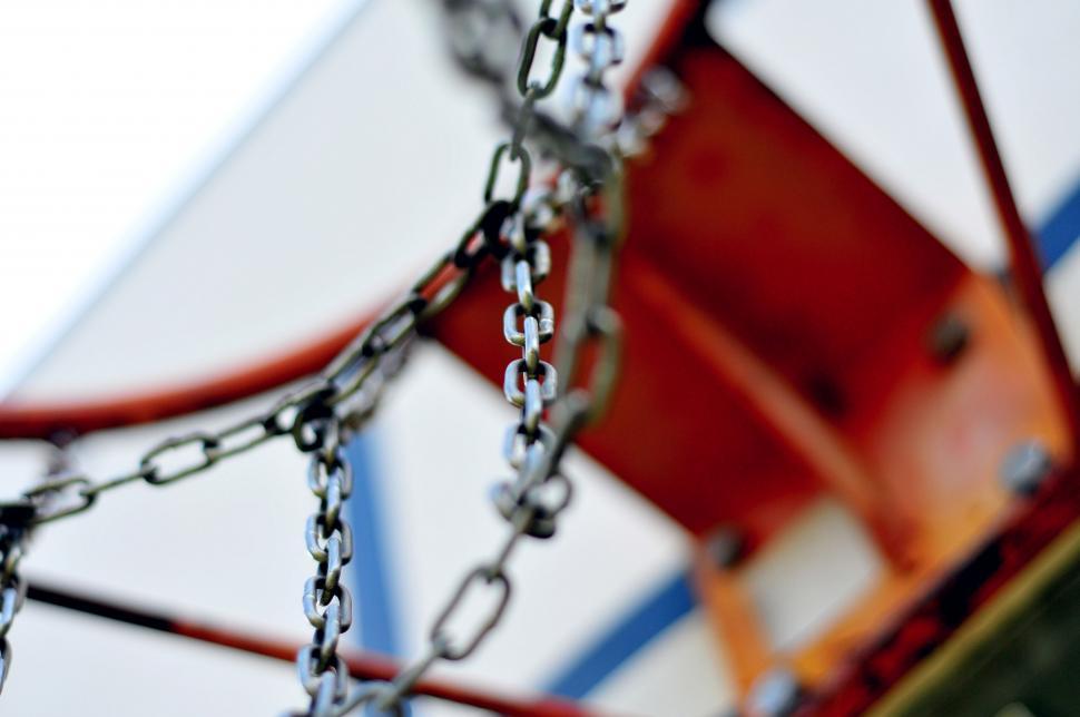 Free Image of Close-up of chains on a playground swing 
