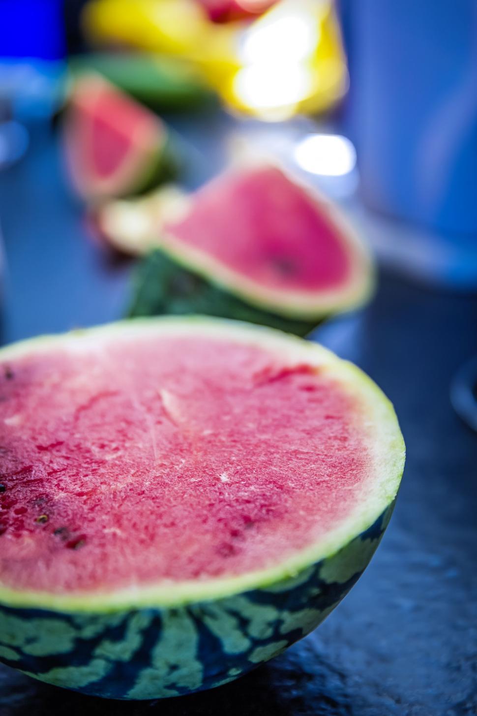Free Image of Fresh juicy watermelon close-up shot 