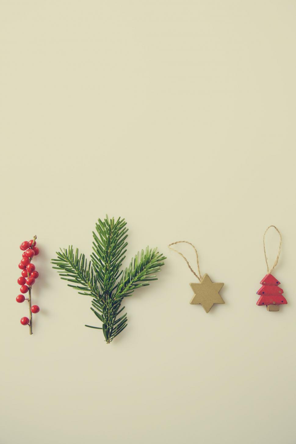 Free Image of Minimal Christmas decoration on white space 