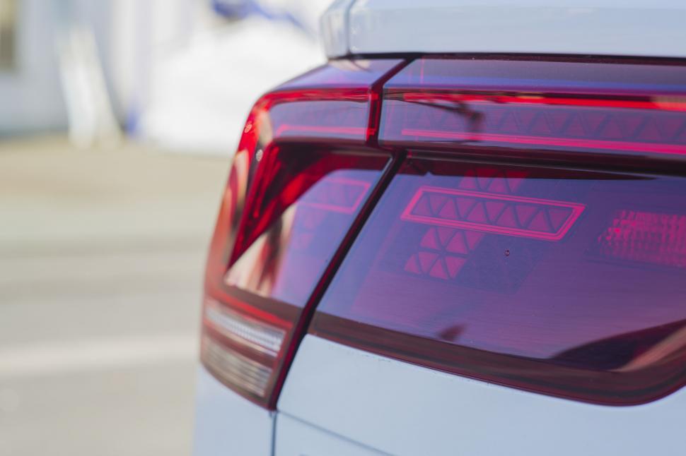 Free Image of Detail of a car s LED taillight design 