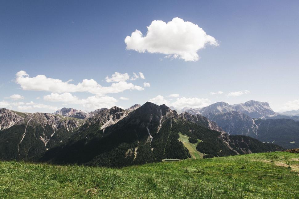 Free Image of Breathtaking mountain landscape with clouds 
