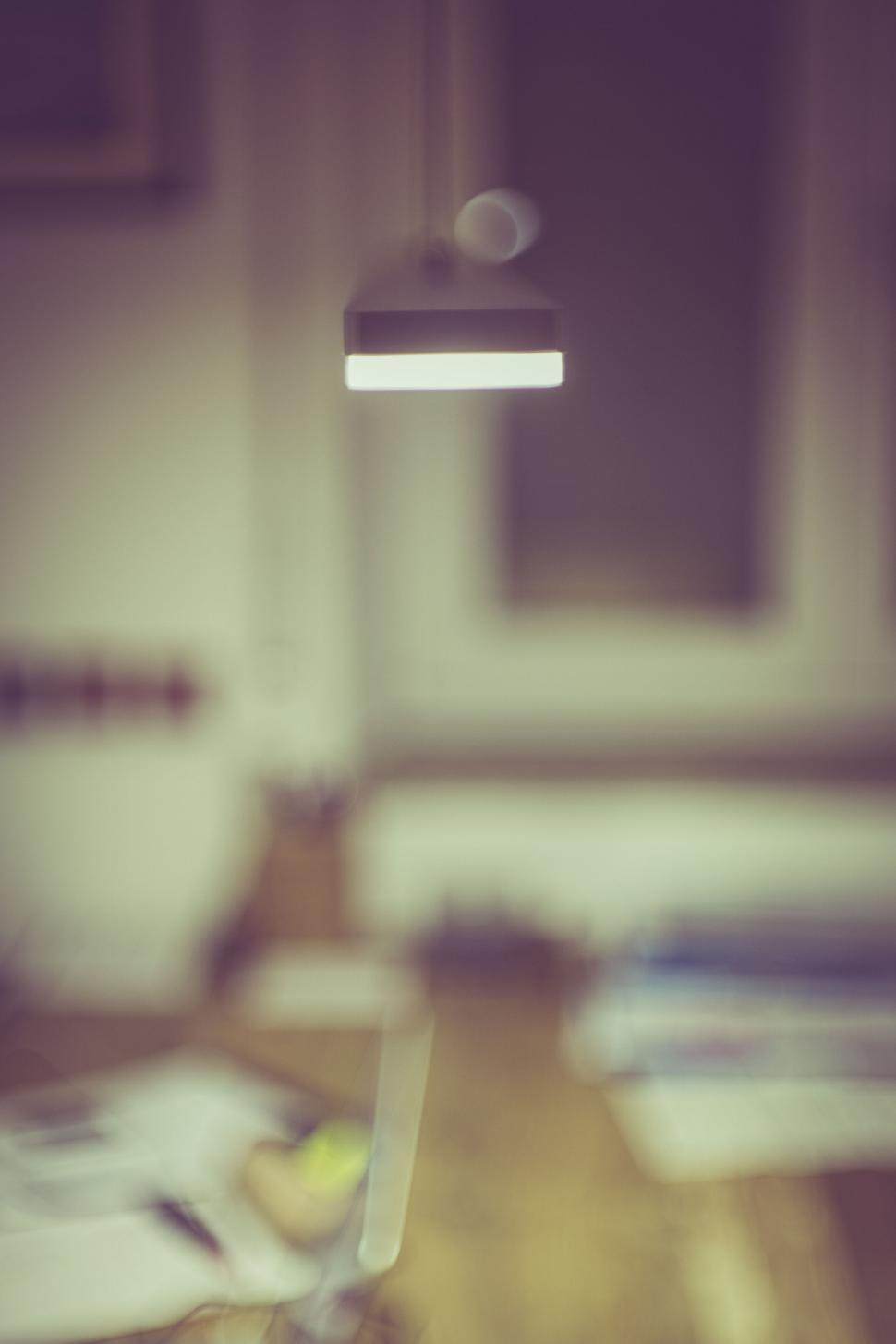 Free Image of Blurred image of a modern home office setup 