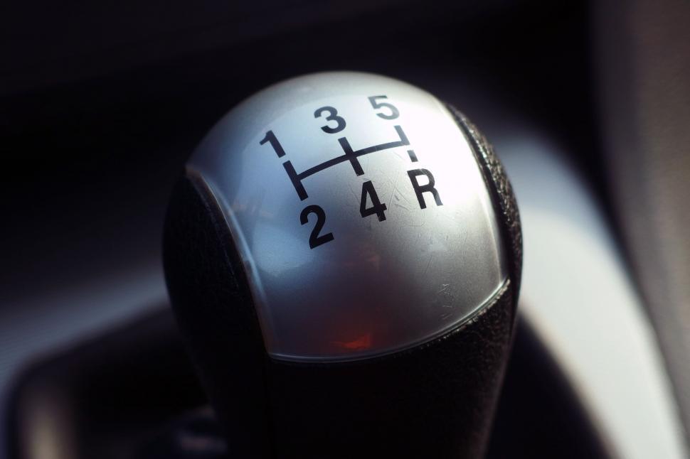 Free Image of Manual gearshift in a car s interior 