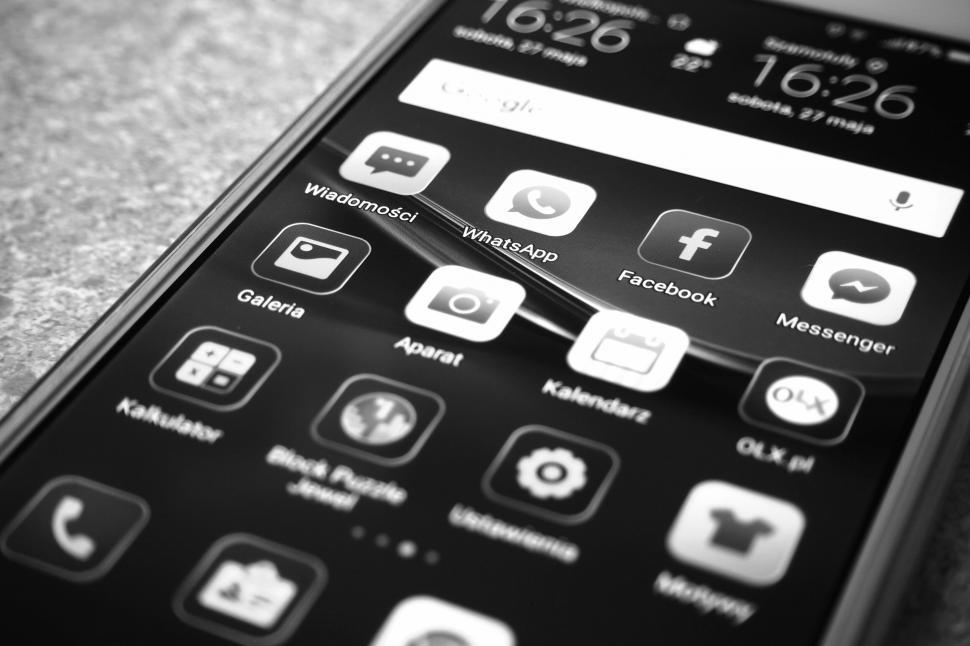 Free Image of Smartphone displaying various apps 