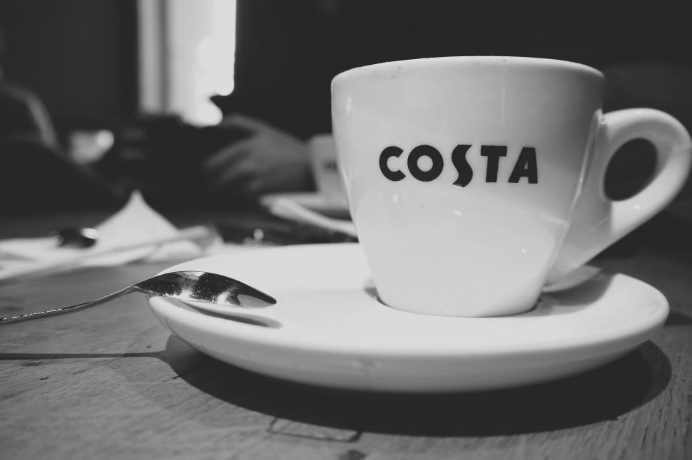 Free Image of Costa coffee cup on a table 