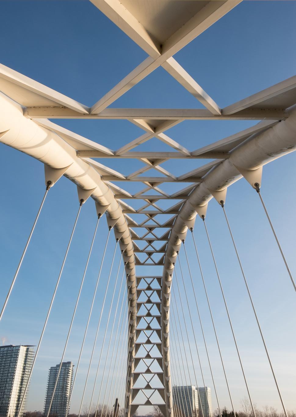Free Image of Architectural beauty of modern bridge design 