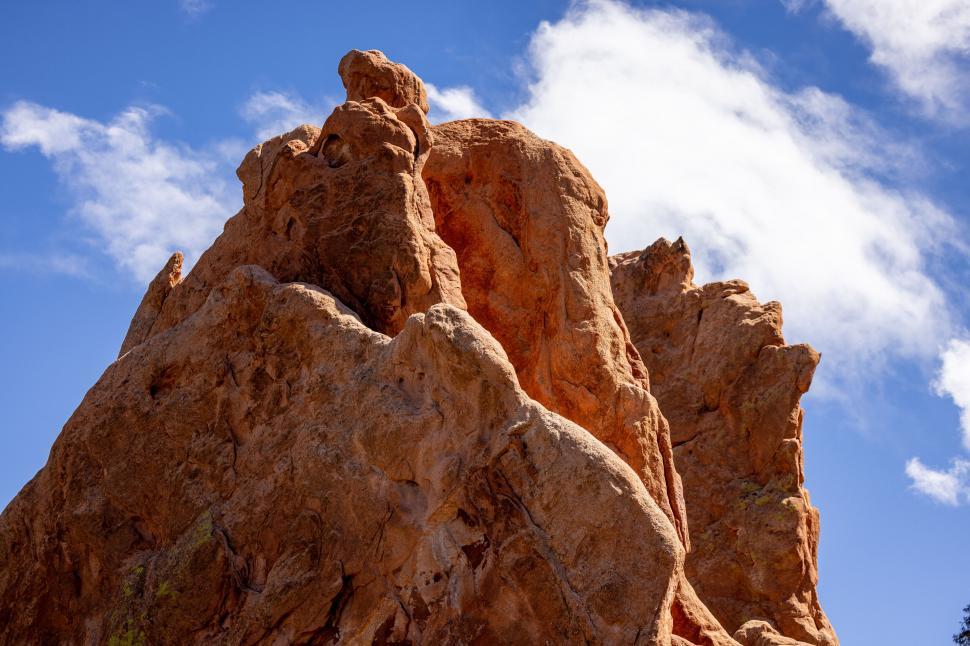 Free Image of Rock formations against clear blue sky 