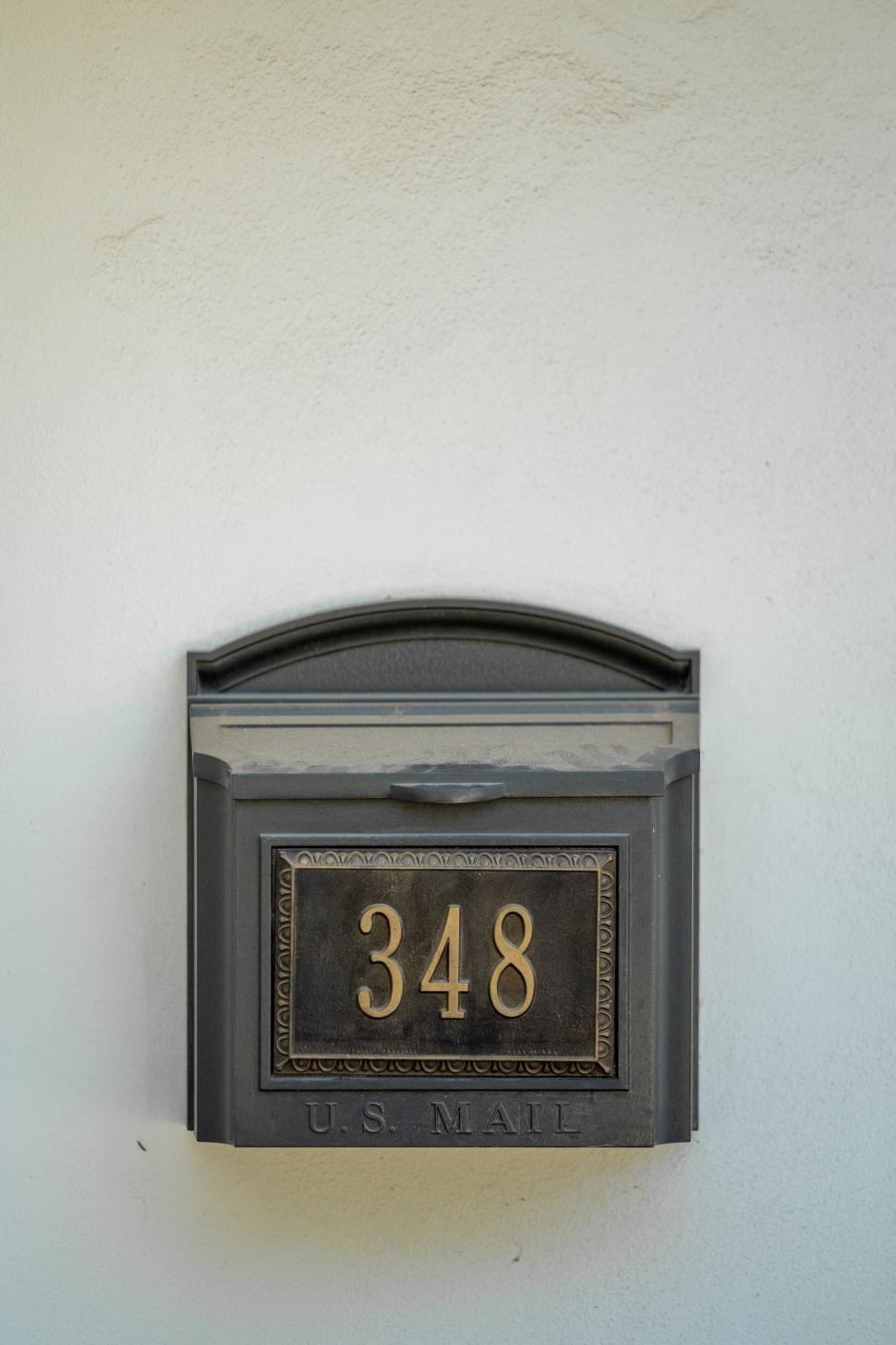 Free Image of Black wall-mounted US mail mailbox 