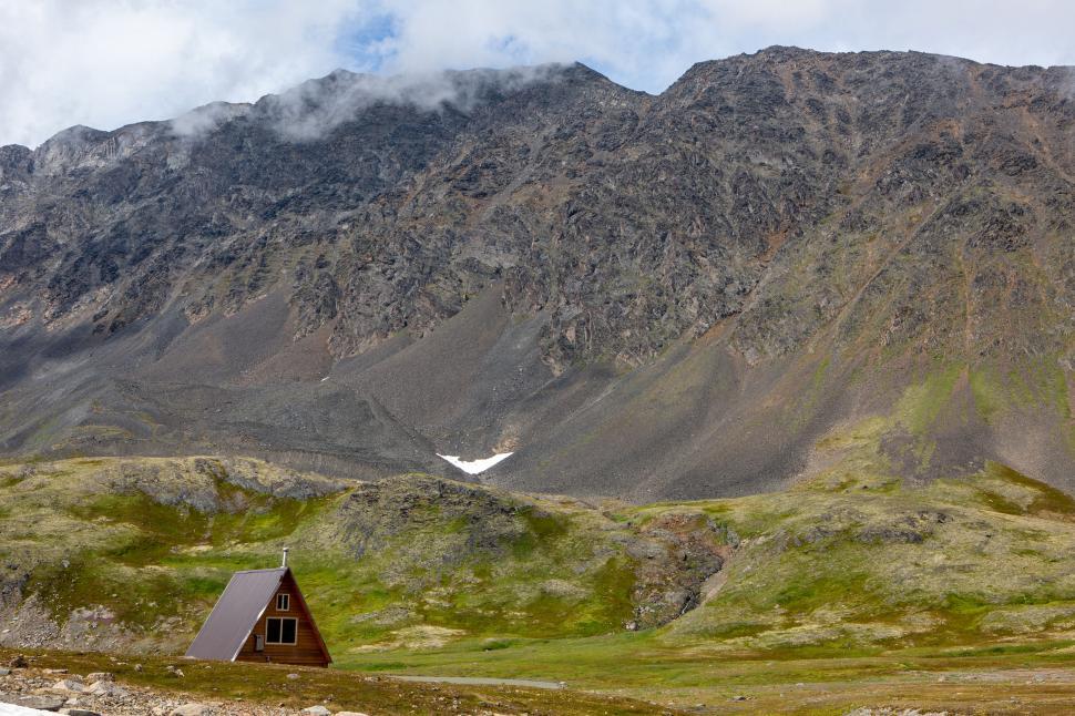 Free Image of Remote Red Cottage in Vast Mountainous Area 