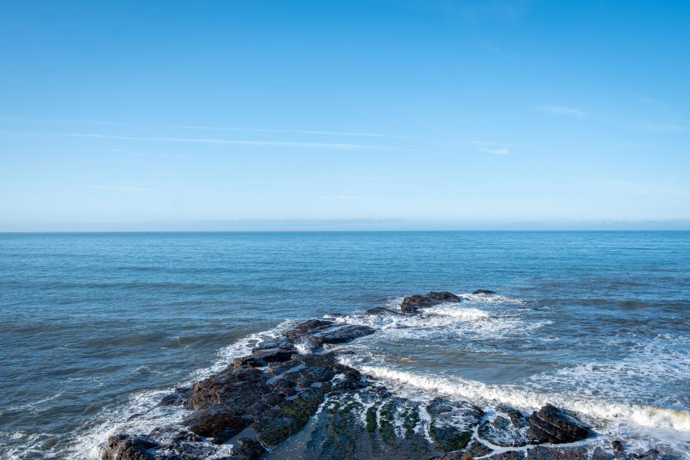 Free Image of Serene coastal landscape with calm sea 