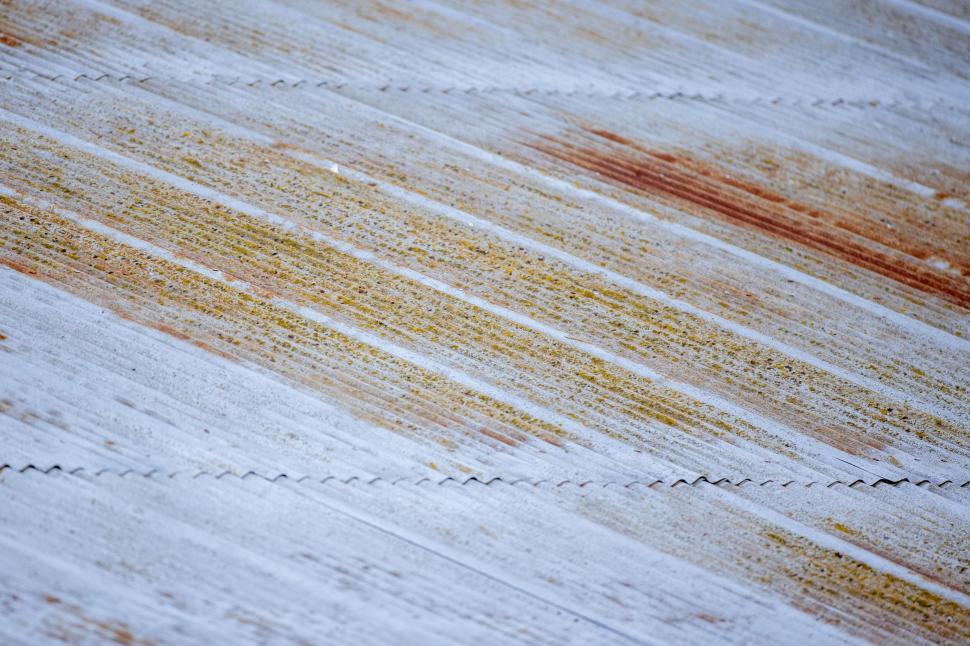 Free Image of Rusty corrugated metal sheet texture close-up 