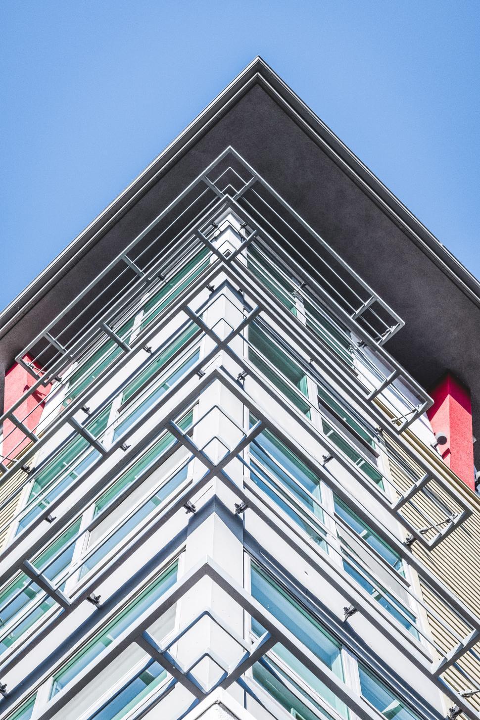 Free Image of Contemporary building facade with geometric design 