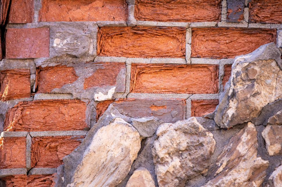 Free Image of Close-up texture of a brick wall 