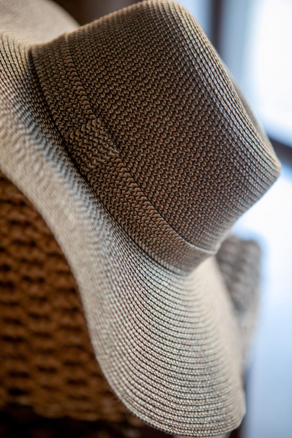 Free Image of Close-up of a textured straw hat 