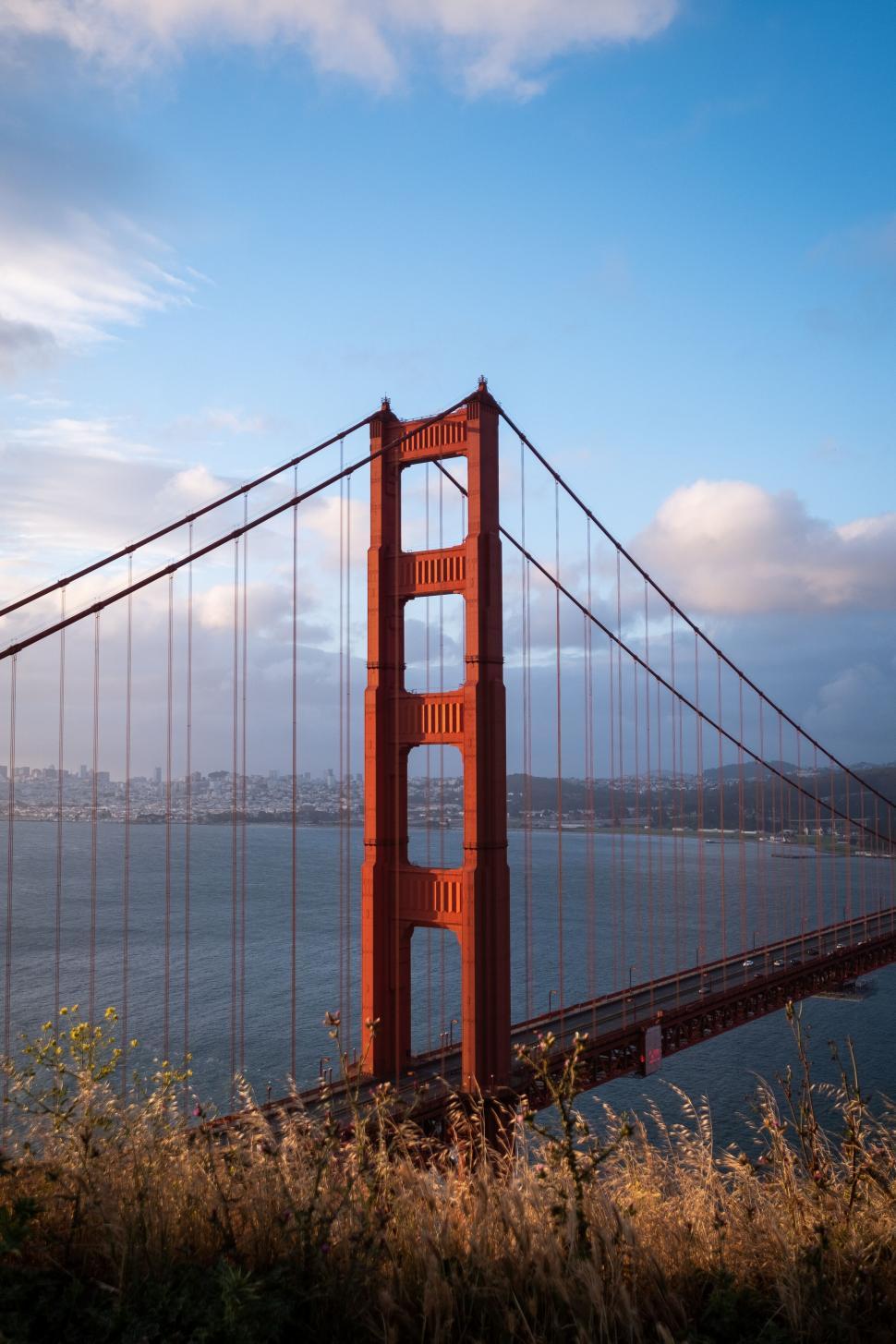 Free Image of Golden Gate Bridge at sunset 