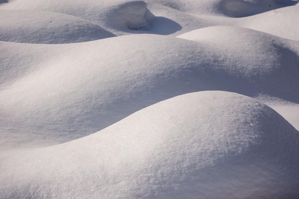 Free Image of Pristine snowdrift texture in sunlight 