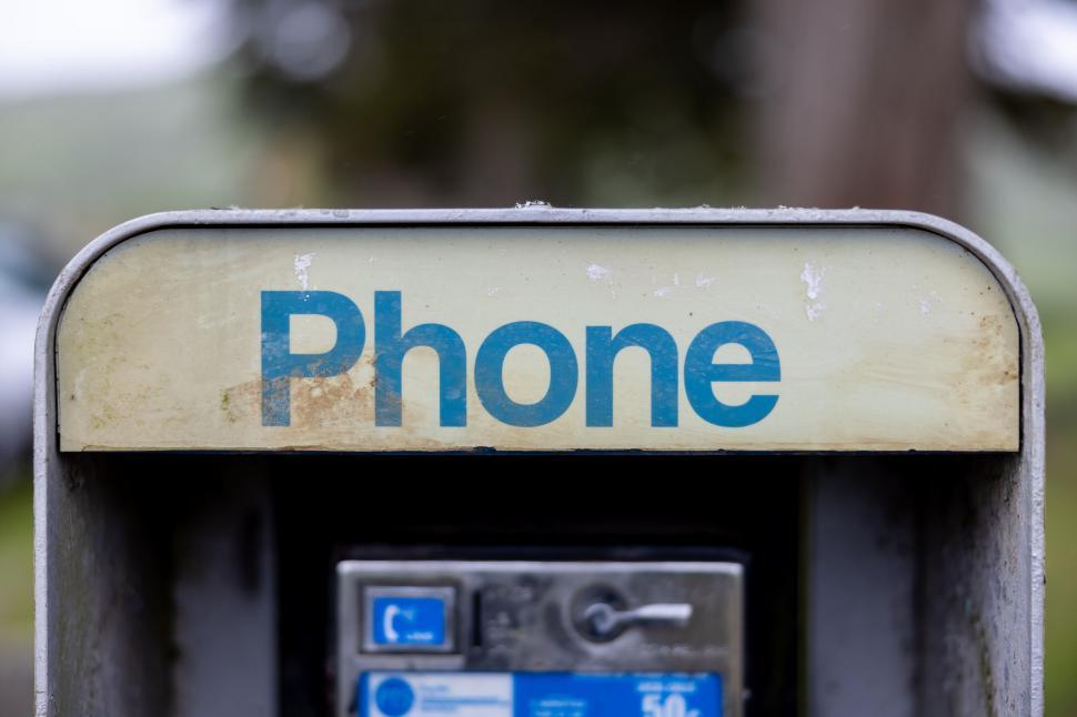 Free Image of Vintage public payphone close-up detail 