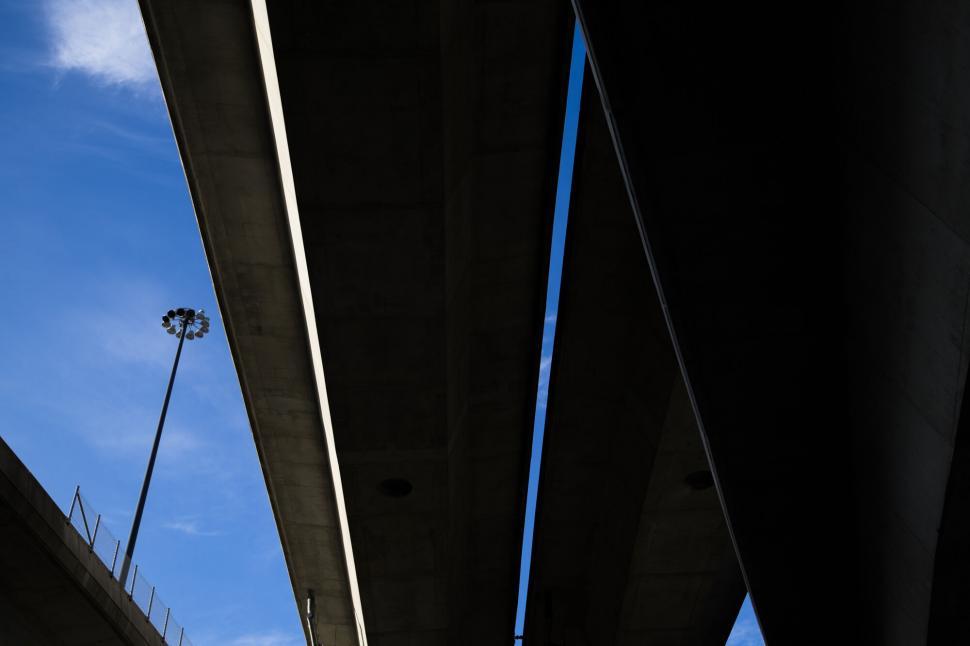 Free Image of Abstract view of concrete underpass 