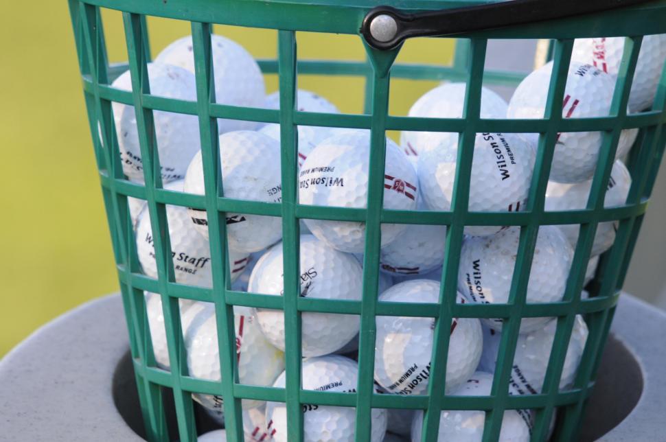 Free Image of Basket of golf balls 