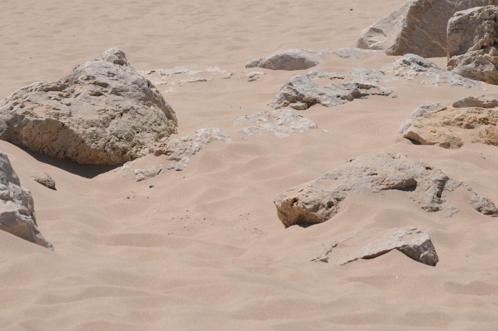 Free Image of Sand and rocks 