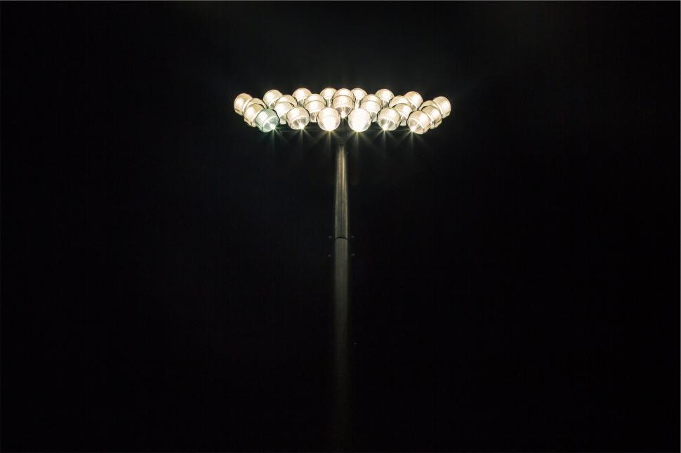 Free Image of Bright Stadium Lights Illuminating Darkness 