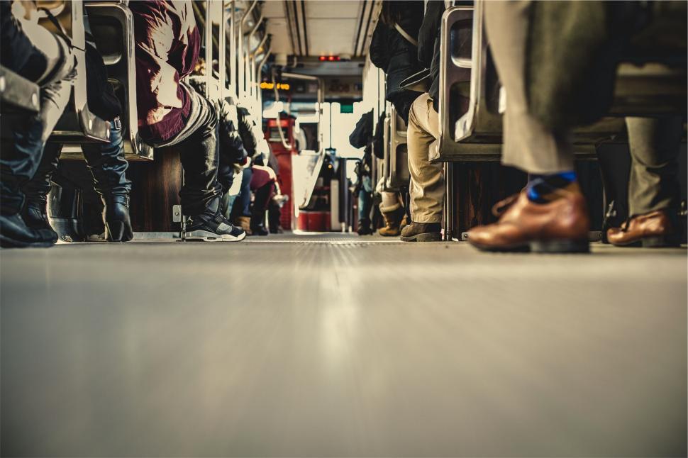 Free Image of Passenger’s legs on public transport 