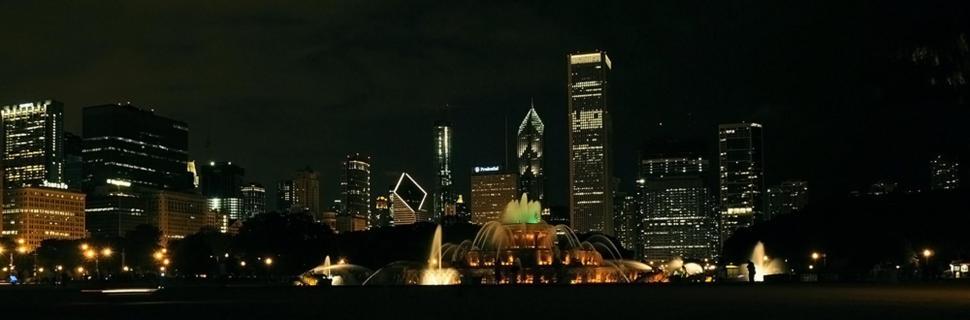Free Image of Panoramic city and fountain 