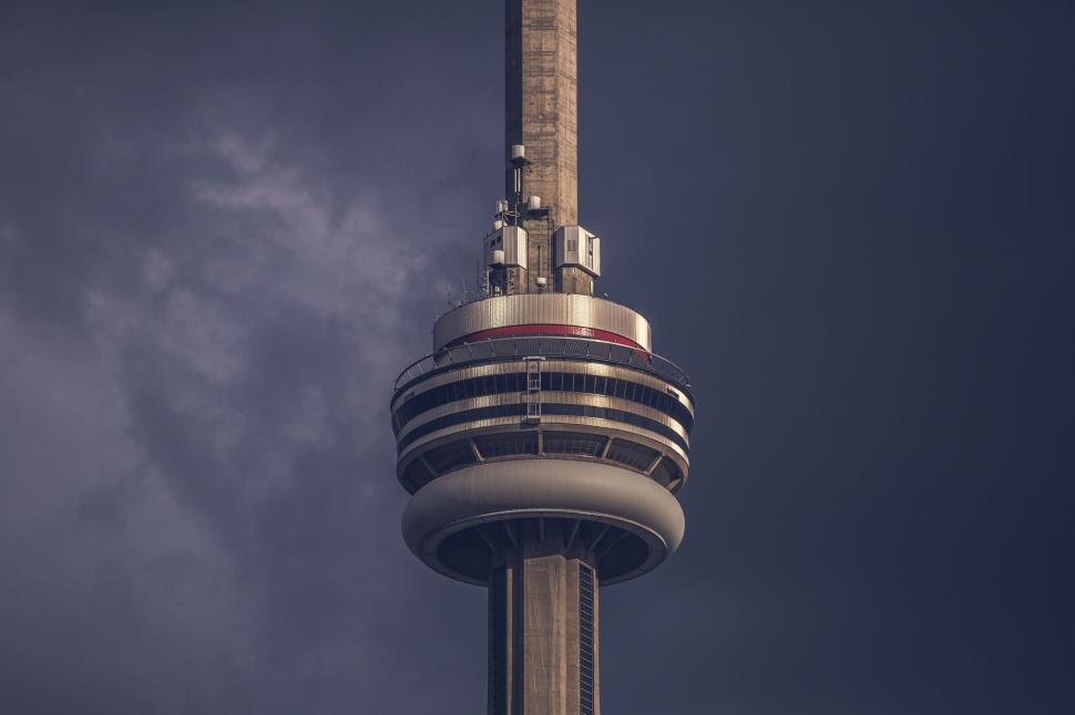 Free Image of Iconic tower against dramatic sky 