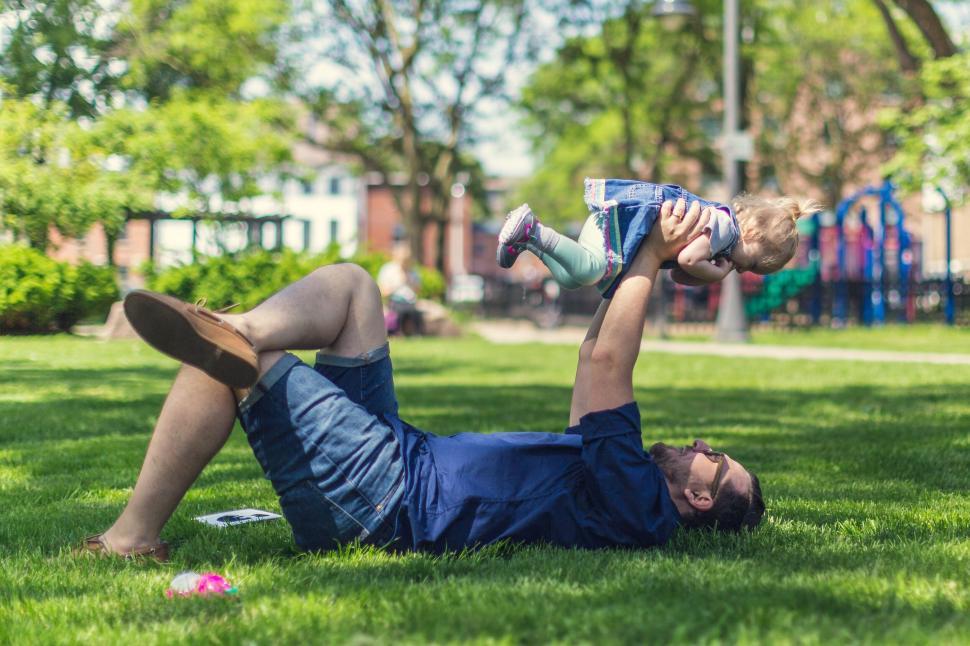 Free Image of Father playing with his child in the park 