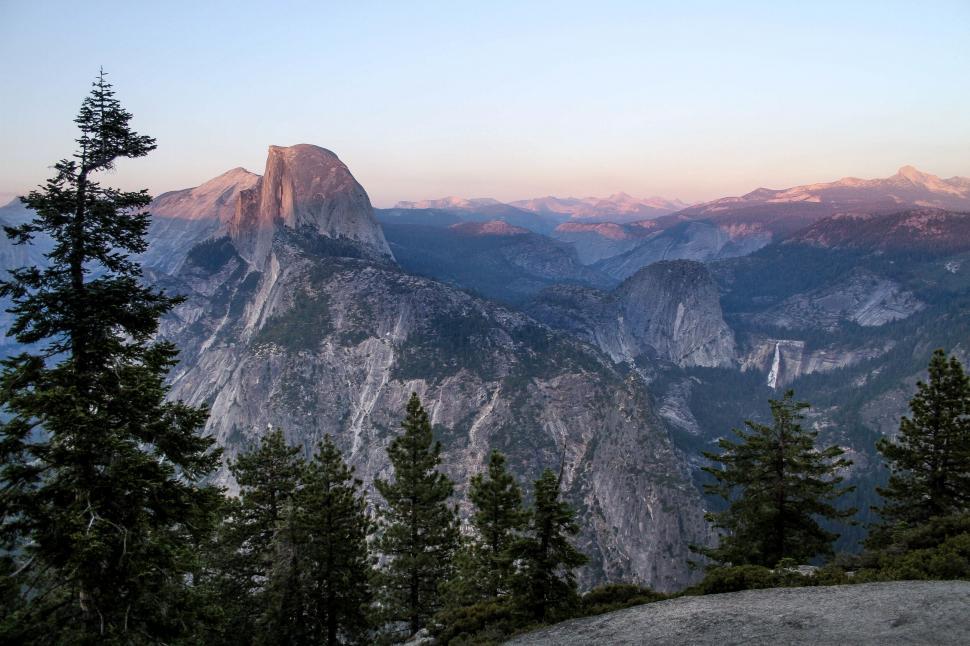 Free Image of Sunset over Half Dome in Yosemite National Park 